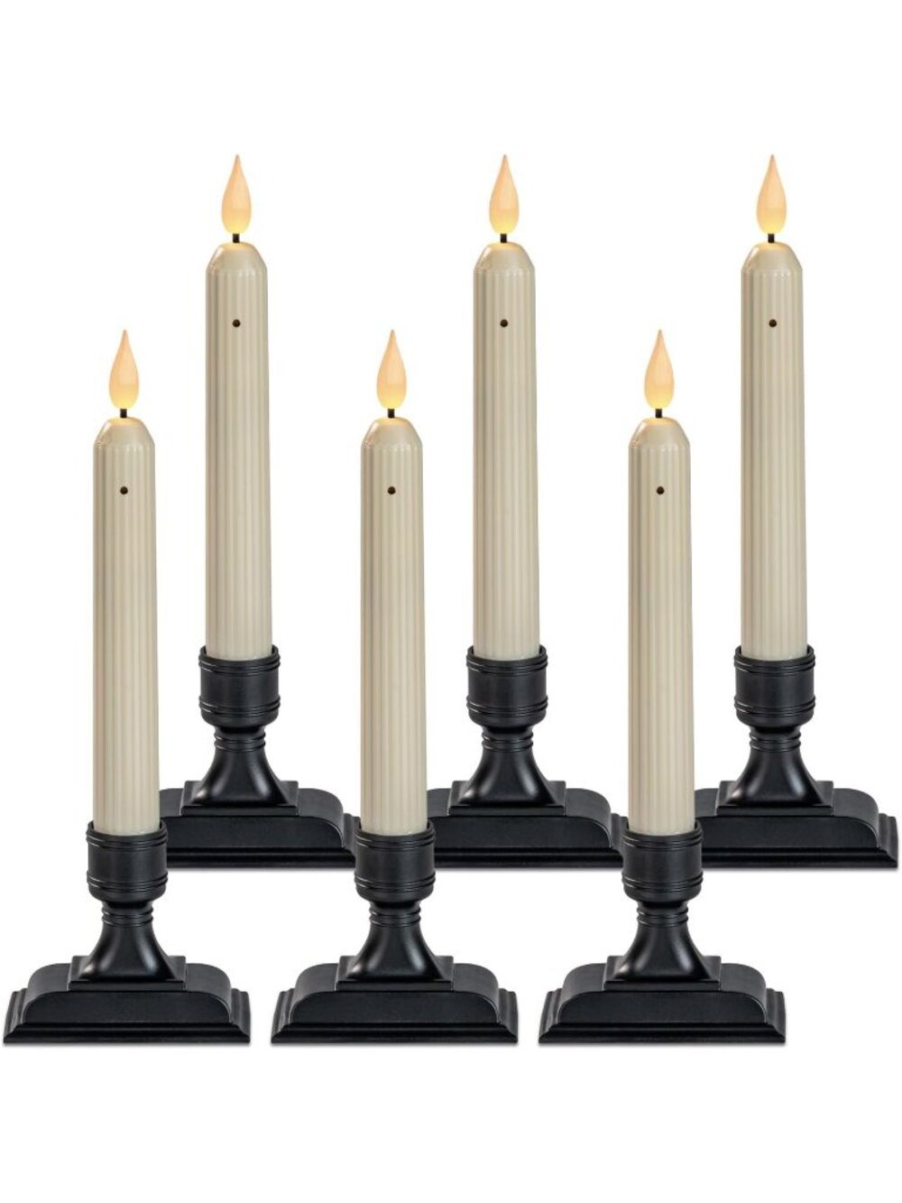 New 6 Pcs Window Candles with Sensor Dusk to Dawn